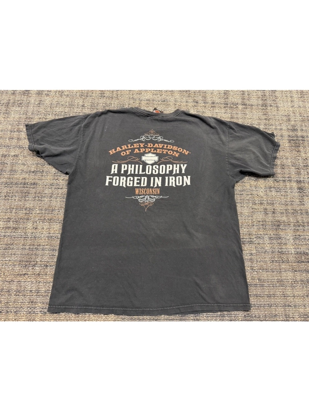 Harley-Davidson Black Graphic 'A Philosophy Forged in Iron' Tee